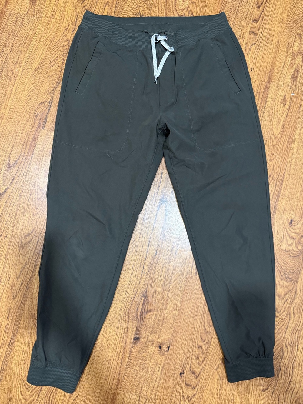 Men's Olive Green Jogger Pants with Drawstring